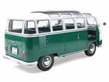 1962 Volkswagen T1 Samba Bus Green and White 1/18 Diecast Model by Solido