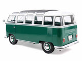 1962 Volkswagen T1 Samba Bus Green and White 1/18 Diecast Model by Solido