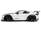 2024 Toyota GR86 LBWK Body Kit RHD (Right Hand Drive) Pearl White with Carbon Hood 1/18 Diecast Model Car by Solido