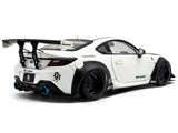 2024 Toyota GR86 LBWK Body Kit RHD (Right Hand Drive) Pearl White with Carbon Hood 1/18 Diecast Model Car by Solido