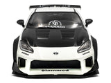 2024 Toyota GR86 LBWK Body Kit RHD (Right Hand Drive) Pearl White with Carbon Hood 1/18 Diecast Model Car by Solido