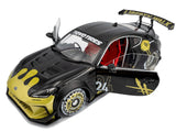 2024 Toyota GR86 Liberty Walk Body Kit RHD (Right Hand Drive) #24 Black with Gold Graphics 1/18 Diecast Model Car by Solido