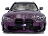 2024 BMW M3 Competition M xDrive Touring Twilight Purple Pearl Metallic with Black Top 1/18 Diecast Model Car by Solido