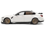 2024 BMW M3 Competition Alpine White with Carbon Top 1/18 Diecast Model Car by Solido