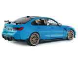 2024 BMW M3 Competition Daytona Beach Blue with Carbon Top 1/18 Diecast Model Car by Solido