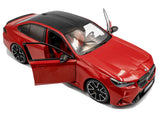 2025 BMW M5 Fire Red with Black Top 1/18 Diecast Model Car by Solido
