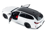 2025 BMW M5 Touring Alpine White with Black Top 1/18 Diecast Model Car by Solido