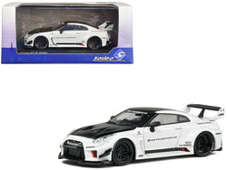 2020 Nissan GTR (R35) "LBWK (LibertyWalk Body Kit)" RHD (Right Hand Drive) White with Black Hood and Top 1/43 Diecast Model Car by Solido