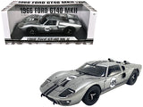 1966 Ford GT-40 MKII #F85 Silver Metallic with Black Stripes 1/18 Diecast Model Car by ACME