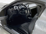 2007 Ford Shelby GT500 Alloy Gray Metallic with White Stripes "Shelby Collectibles" Series 1/18 Diecast Model Car by ACME
