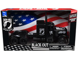 Peterbilt Custom Truck Black Out "POW-MIA You Are Not Forgotten" 1/32 Diecast Model by New Ray
