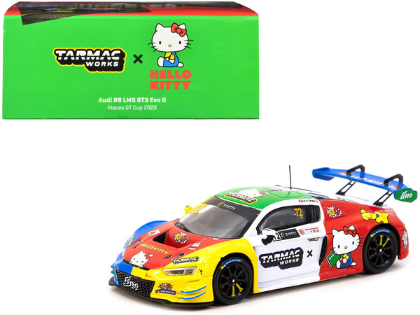 Audi R8 LMS GT3 Evo II #72 Adderly Fong "Uno Racing - Hello Kitty" Macau GT Cup (2022) "Hobby64" Series 1/64 Diecast Model Car by Tarmac Works
