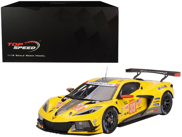 Chevrolet Corvette C8.R #33 Nicky Catsburg - Ben Keating - Nicolas Varrone "Corvette Racing" Winner LMGTE Am "1000 Miles of Sebring" (2023) 1/18 Model Car by Top Speed
