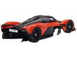 Aston Martin Valkyrie Maximum Orange with Black Top 1/18 Model Car by Top Speed