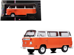 1974 Volkswagen T2 Bus Orange and White 1/24 Diecast Model by IXO Models