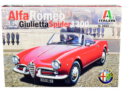 Alfa Romeo Guilietta Spider 1300 Plastic Model Kit (Skill Level 3) 1/24 Scale Model by Italeri