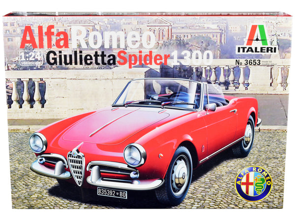 Alfa Romeo Guilietta Spider 1300 Plastic Model Kit (Skill Level 3) 1/24 Scale Model by Italeri