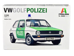 1978 Volkswagen Golf "Berlin Polizei (Police) Department" Plastic Model Kit (Skill Level 3) 1/24 Scale Model by Italeri