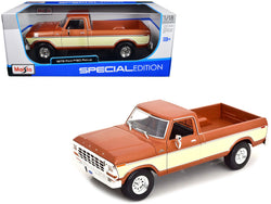 1979 Ford F-150 Ranger Pickup Truck Brown Metallic and Cream "Special Edition" 1/18 Diecast Model by Maisto