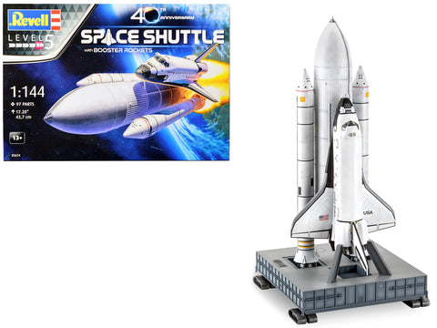 NASA Space Shuttle 40th Anniversary with Booster Rockets Plastic Model Kit (Skill Level 5) 1/144 Scale Model by Revell