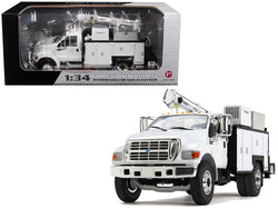 Ford F-650 with Maintainer Service Body White 1/34 Diecast Model by First Gear