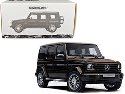 2020 Mercedes-Benz AMG G-Class Brown Metallic with Sunroof 1/18 Diecast Model by Minichamps