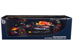 Red Bull Racing RB18 #1 Max Verstappen "Oracle" Winner F1 Formula One "Hungarian GP" (2022) with Driver Limited Edition to 360 pieces Worldwide 1/18 Diecast Model Car by Minichamps