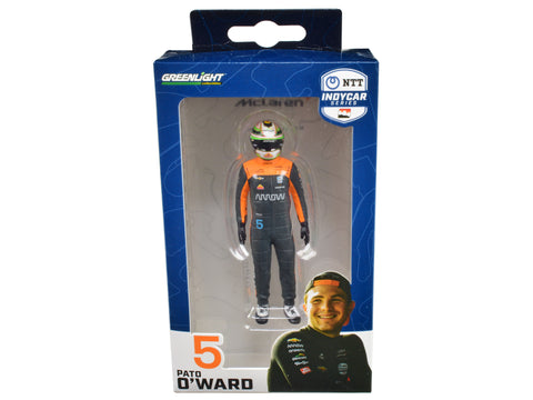 "NTT IndyCar Series" #5 Pato O’Ward Driver Figure "Arrow - Arrow McLaren" for 1/18 Scale Models by Greenlight