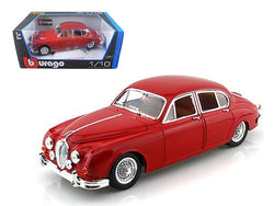 1959 Jaguar Mark II Red 1/18 Diecast Model Car by Bburago