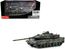 German Kampfpanzer Leopard 2A6EX Main Battle Tank Woodland Camouflage 1/72 Diecast Model by Panzerkampf