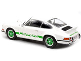 1972 Porsche 911 RS Carrera White with Green Stripes 1/12 Diecast Model Car by Norev