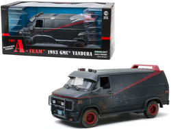 1983 GMC Vandura Black Weathered Version with Bullet Holes "The A-Team" (1983-1987) TV Series 1/18 Diecast Model by Greenlight