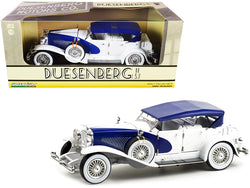 Duesenberg II SJ Blue and White 1/18 Diecast Model Car by Greenlight
