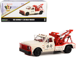 1967 Chevrolet C-30 Dually Wrecker Tow Truck "51st Annual Indianapolis 500 Mile Race Official Truck" Beige and Red with Red Interior 1/18 Diecast Model by Greenlight