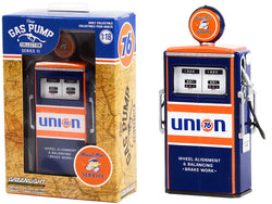 1954 Tokheim 350 Twin Gas Pump "Union 76 Minute Man Service" Dark Blue and Orange "Vintage Gas Pumps" Series #11 1/18 Diecast Model by Greenlight