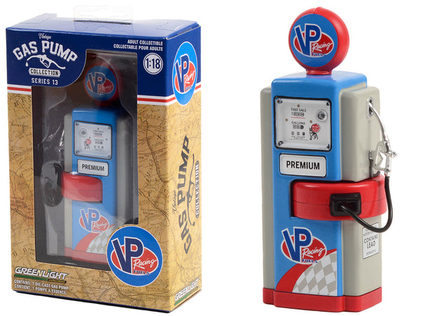 1948 Wayne 100-A Gas Pump "VP Racing Fuels" Blue and Gray "Vintage Gas Pumps" Series #13 1/18 Diecast Model by Greenlight