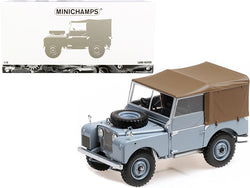 1949 Land Rover RHD (Right Hand Drive) Gray with Brown Canopy 1/18 Diecast Model by Minichamps