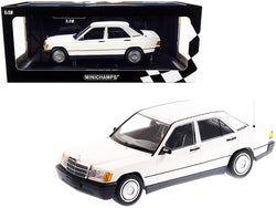 1982 Mercedes Benz 190E (W201) White Limited Edition to 702 pieces Worldwide 1/18 Diecast Model Car by Minichamps