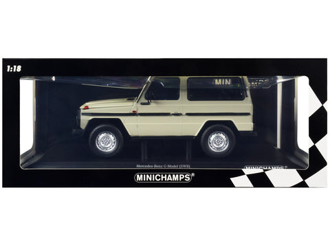 1980 Mercedes-Benz G-Model (SWB) Gray with Black Stripes Limited Edition to 504 pieces Worldwide 1/18 Diecast Model by Minichamps