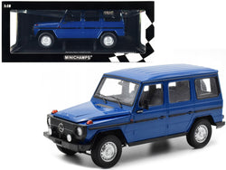 1980 Mercedes-Benz G-Model (LWB) Dark Blue with Black Stripes Limited Edition to 402 pieces Worldwide 1/18 Diecast Model by Minichamps