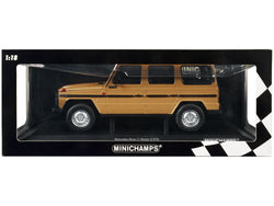 1980 Mercedes-Benz G-Model (LWB) Beige with Black Stripes Limited Edition to 504 pieces Worldwide 1/18 Diecast Model by Minichamps