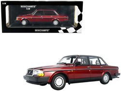 1986 Volvo 240 GL Dark Red Metallic Limited Edition to 402 pieces Worldwide 1/18 Diecast Model Car by Minichamps