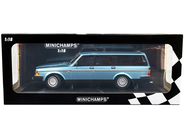 1986 Volvo 240 GL Break Blue Metallic Limited Edition to 432 pieces Worldwide 1/18 Diecast Model Car by Minichamps