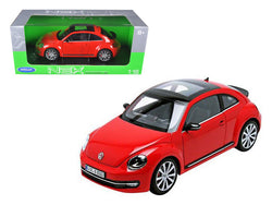 2012 Volkswagen New Beetle Red 1/18 Diecast Model Car by Welly