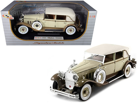 1930 Packard Brewster Tan and Coffee Brown 1/18 Diecast Model Car by Signature Models