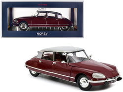 1972 Citroen DS 23 Pallas Grenade Red and Grey Metallic Top 1/18 Diecast Model Car by Norev