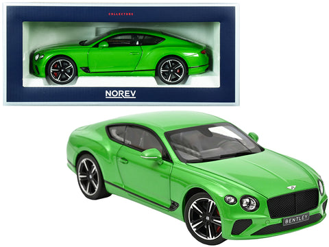 2018 Bentley Continental GT Apple Green Metallic 1/18 Diecast Model Car by Norev