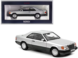 1990 Mercedes-Benz 300 CE-24 Coupe Silver Metallic and Black 1/18 Diecast Model Car by Norev