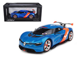 2012 Renault Alpine A110-50 Blue Metallic with Orange Accents 1/18 Diecast Model Car by Norev