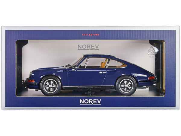 1969 Porsche 911 S Blue 1/18 Diecast Model Car by Norev